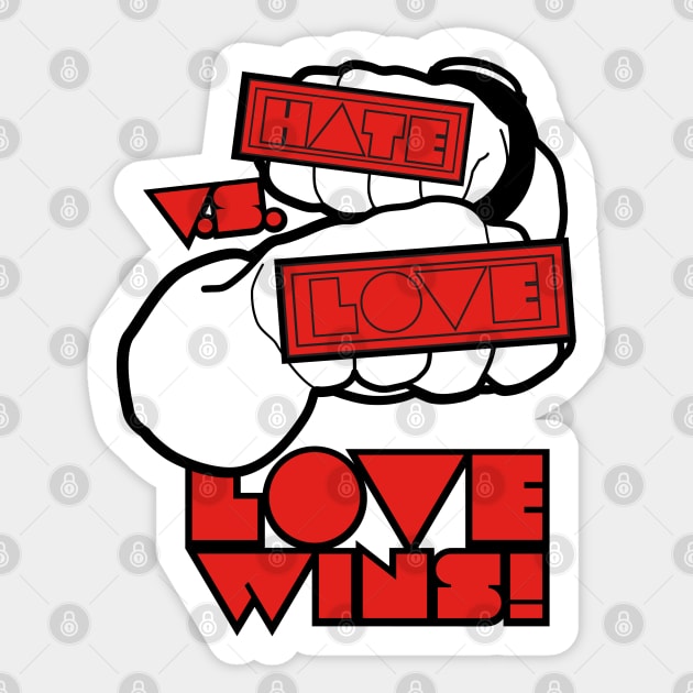 Love vs hate Sticker by God Given apparel